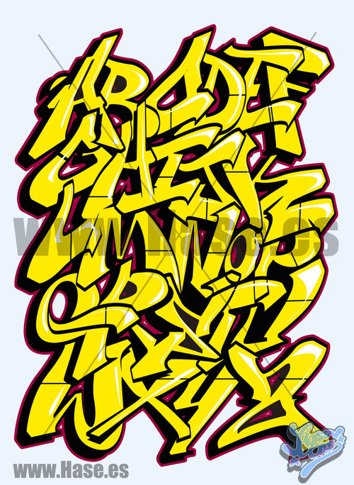 3 Style Abecedario en Graffiti from Hase || Graffiti Tutorial