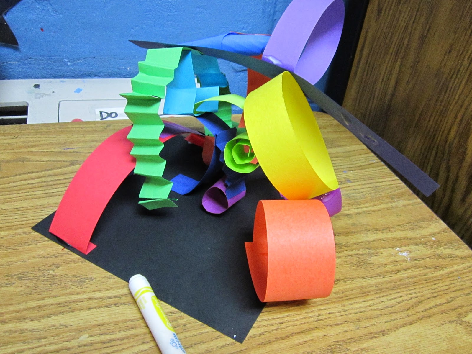ChumleyScobey Art Room Paper Line Sculpture