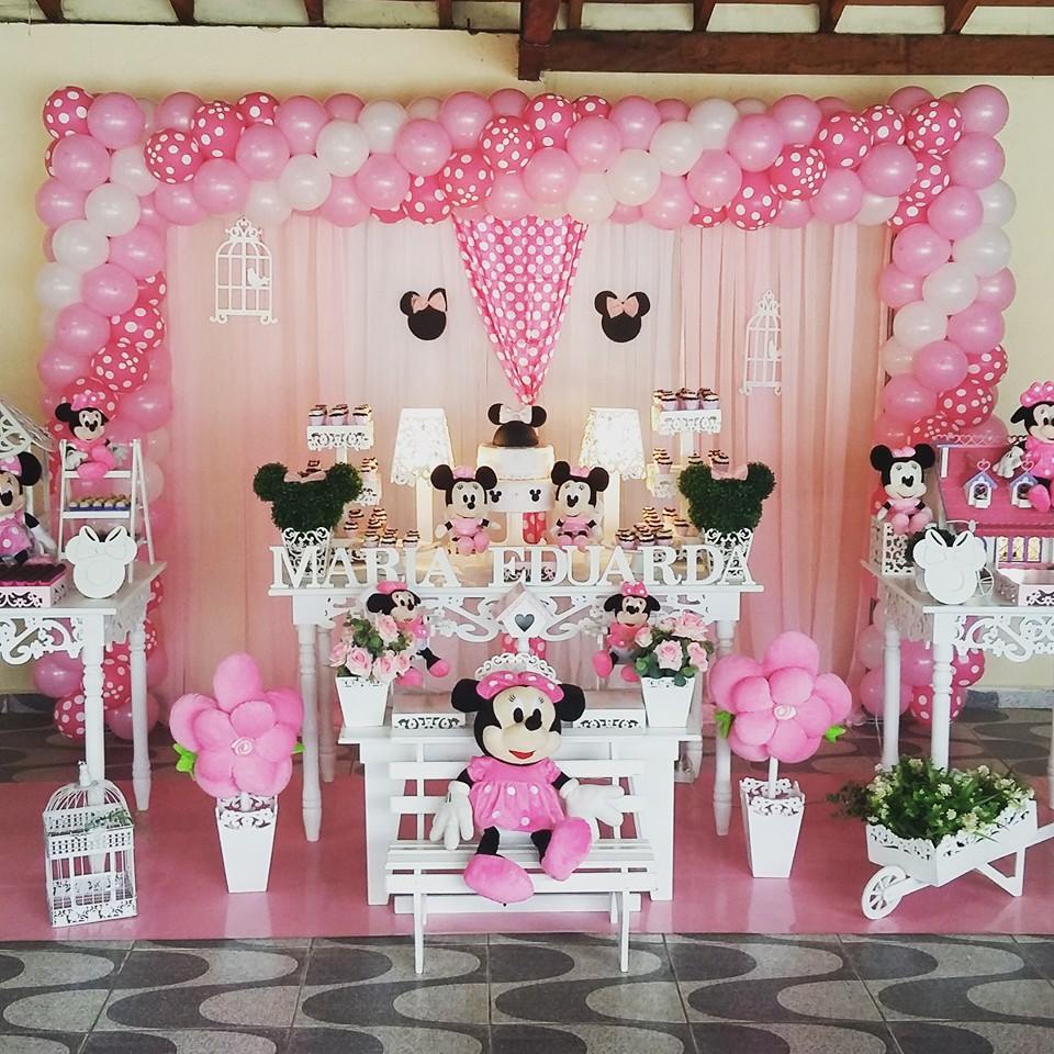 de Festas Infantis MINNIE ROSA PROVENÇAL MESAS RENDADAS de Festas Infantis MINNIE ROSA PROVENÇAL MESAS RENDADAS