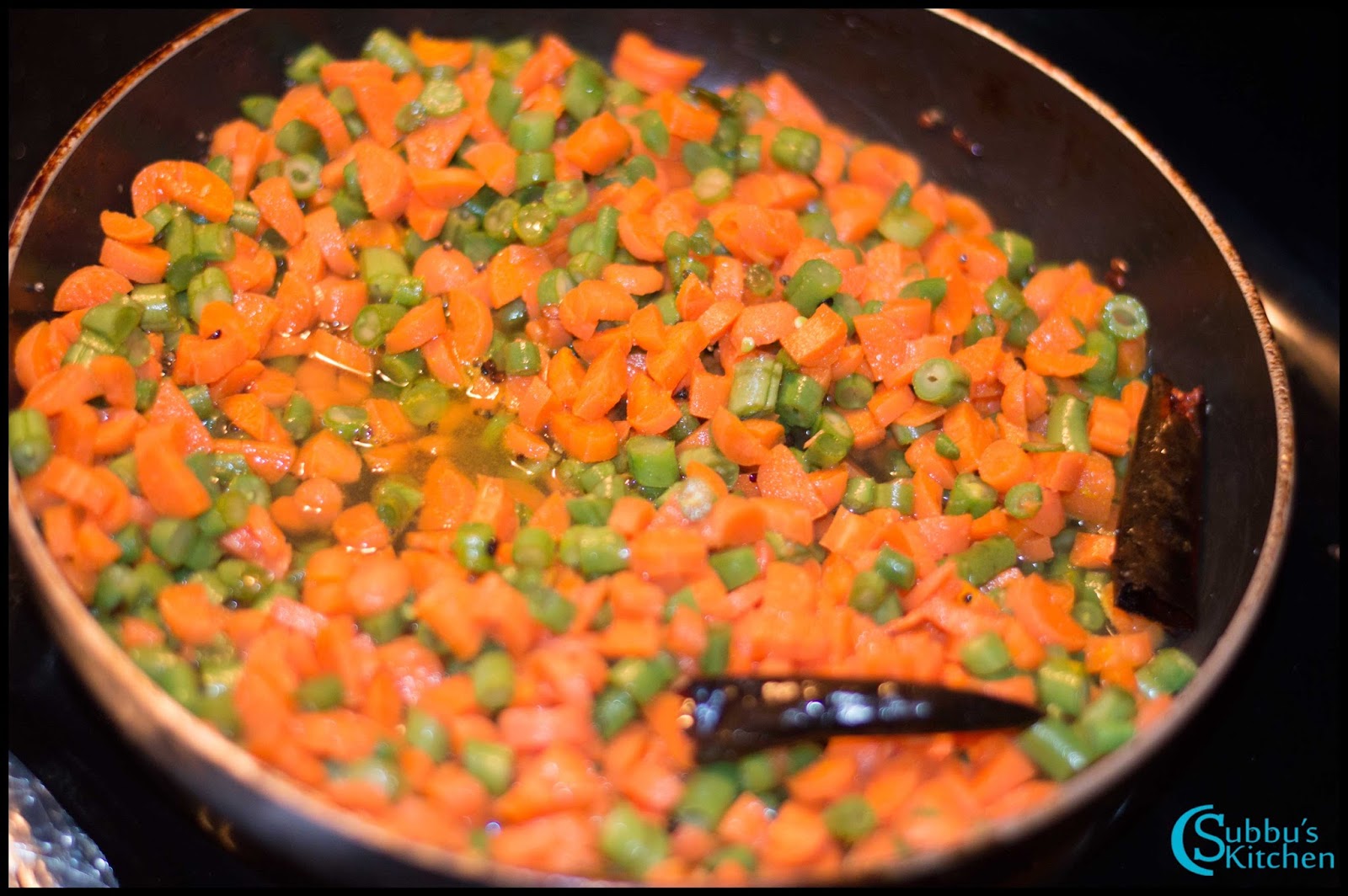 Carrot Beans Poriyal Carrot Green Beans Stir Fry Subbus Kitchen