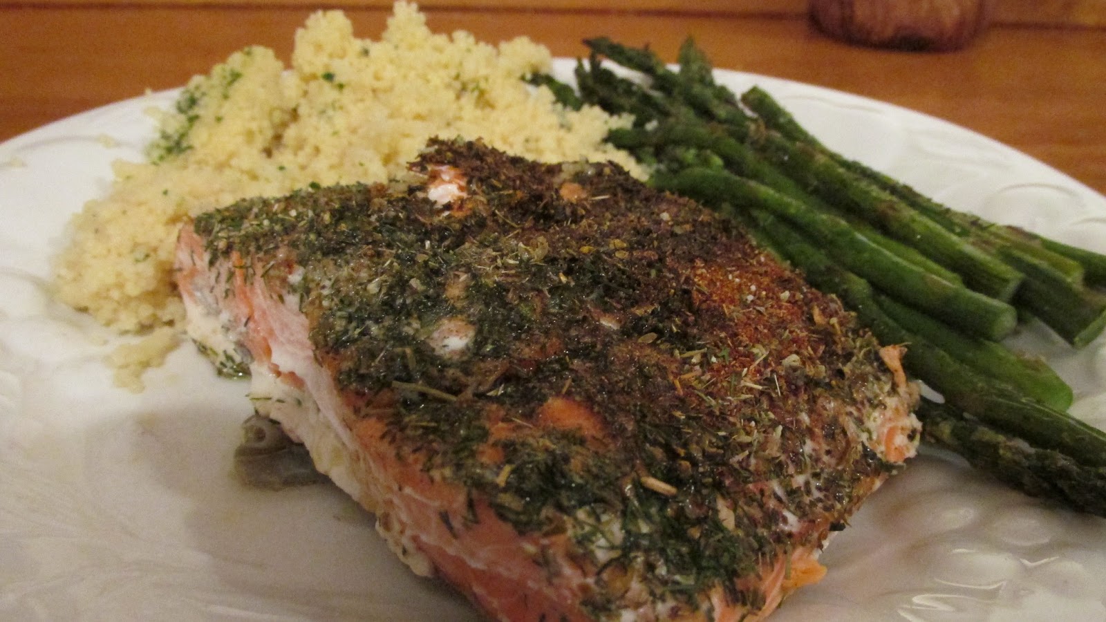 Herb Crusted Oven Roasted Salmon with Asparagus Everyday Easy Gourmet