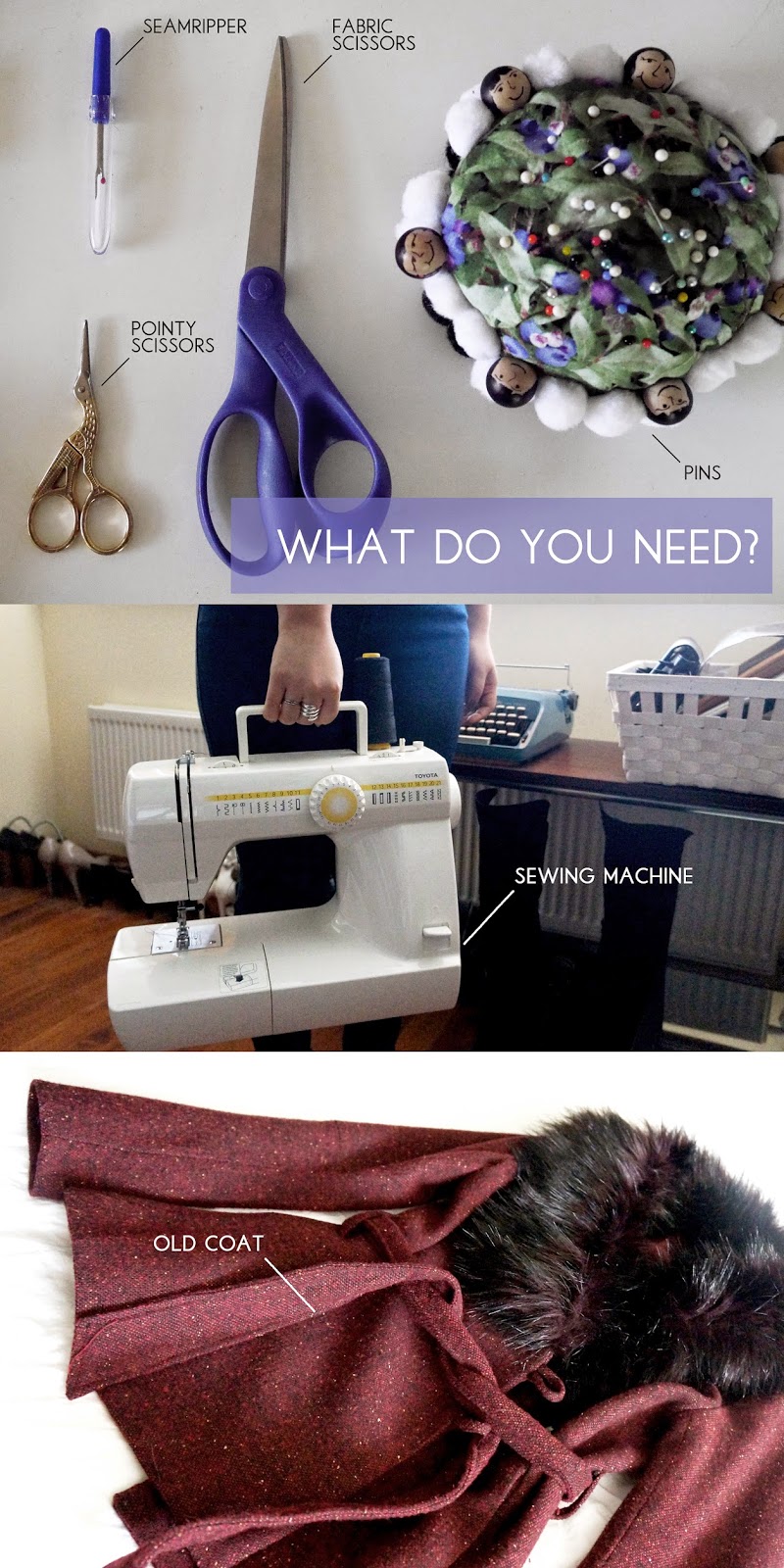 IANFB Fashion & Lifestyle blog HOW TO DIY your old coat into a cape