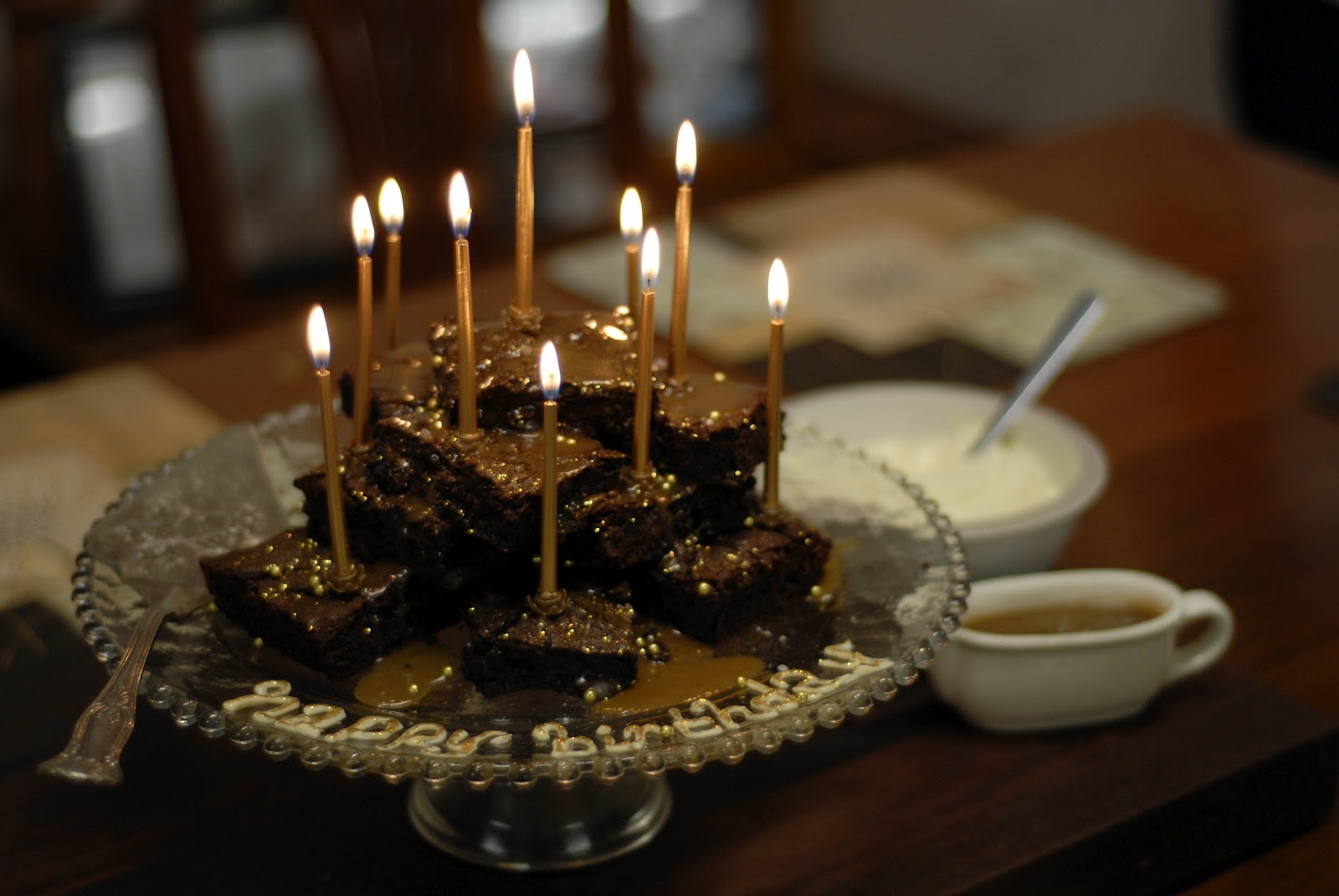brownies birthday cake