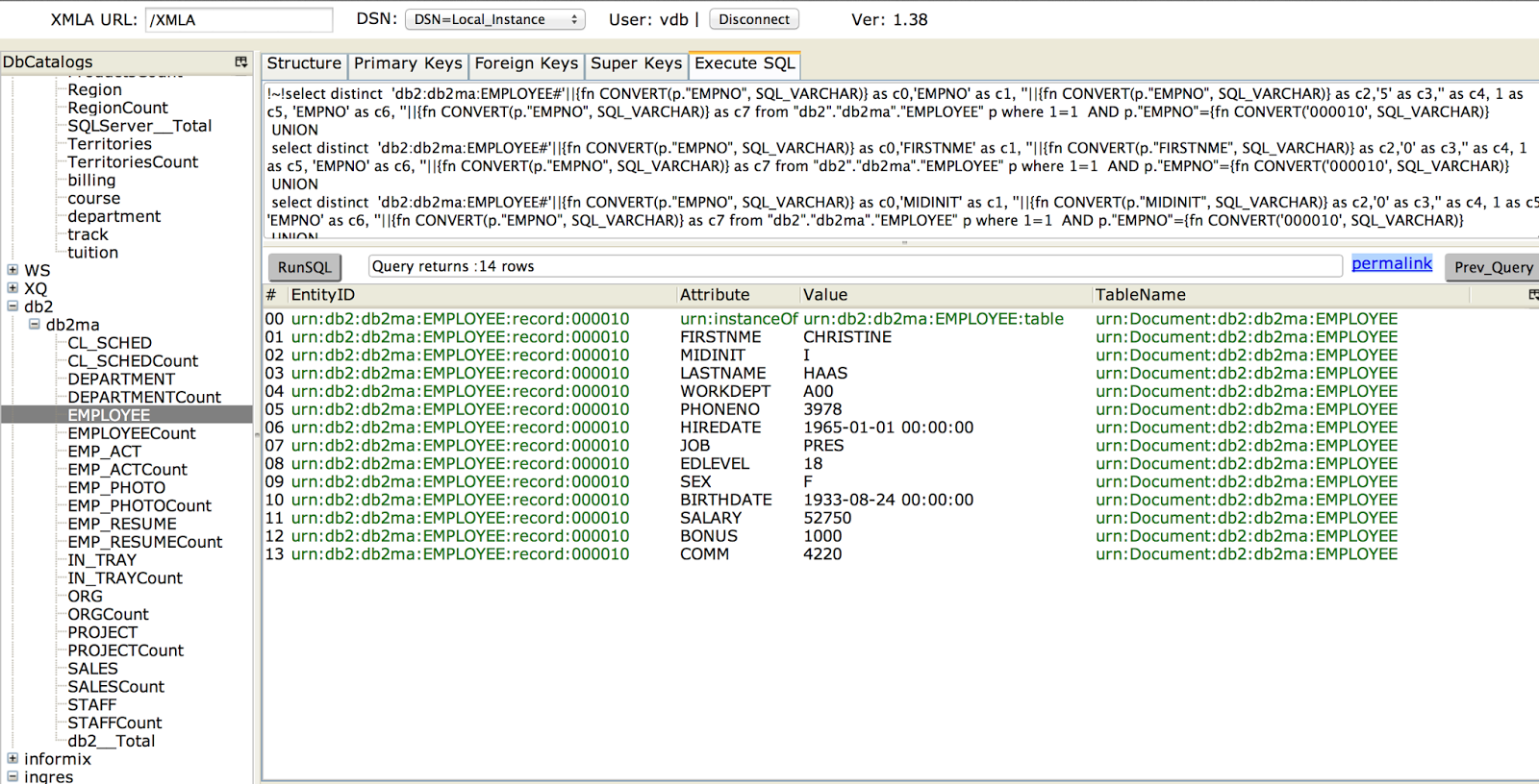 DB2 SQL RDBMS Data DeSiloFication Kingsley Idehen's Blogger Data Space