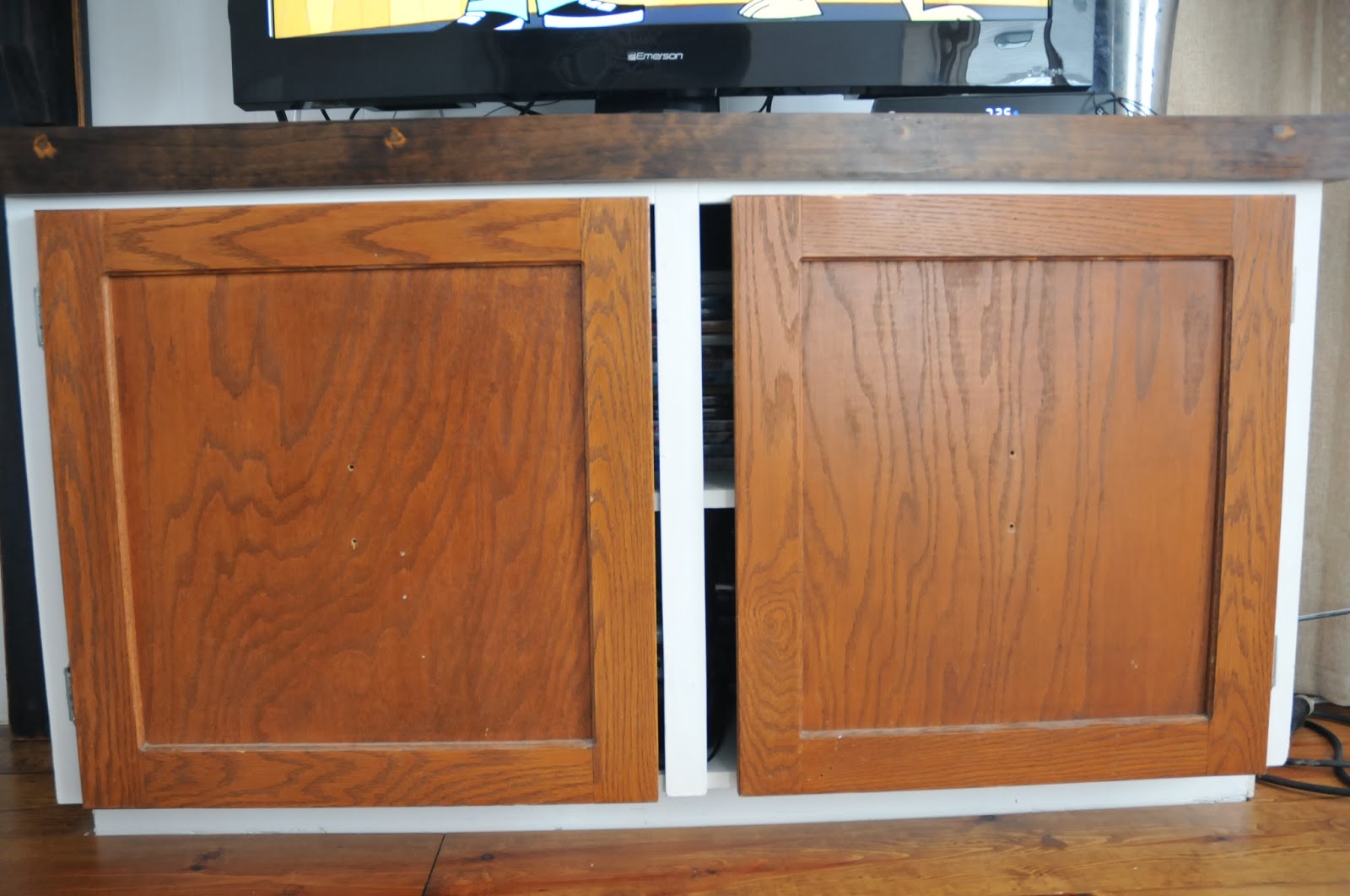 Plum Tree Place Living Room Progress Cabinet Doors
