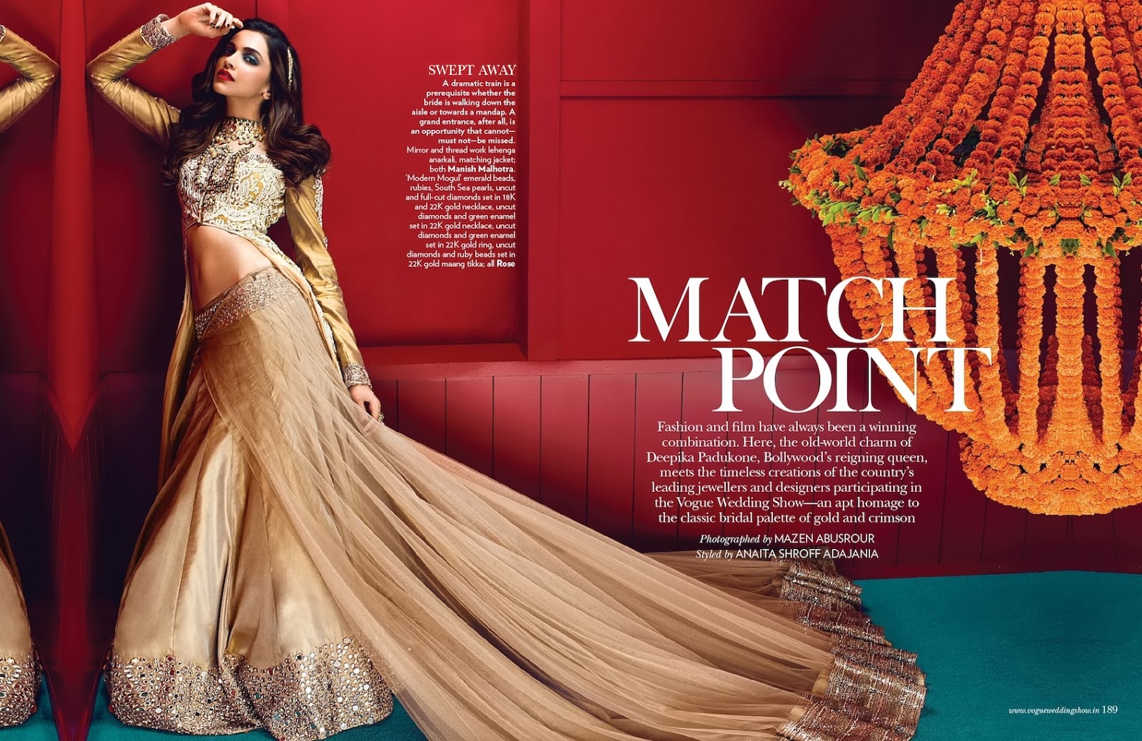 Smile: Deepika Padukone in Vogue India June 2014 by Mazen Abusrour