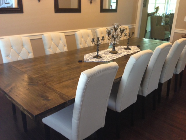 Life in the Barbie Dream House: DIY Rustic Dining Room Table Reveal!