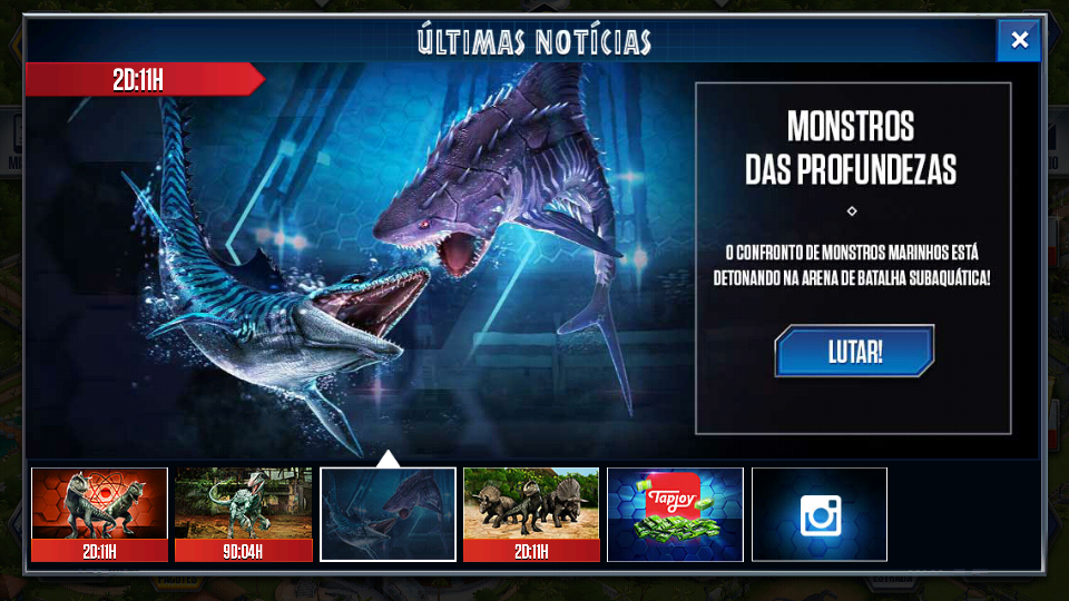 Jurassic World : O Jogo: 2 novos híbridos! Styxossauro e T-rex prontos!