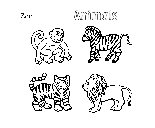 Coloring Pages Zoo Animals title=