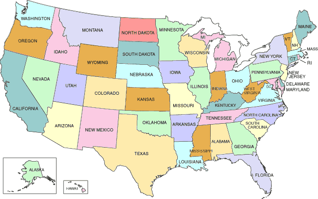 map of usa with states and cities. map of usa with states