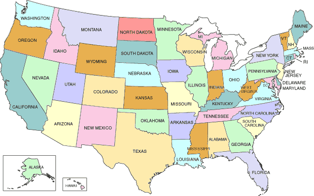 Map States Usa