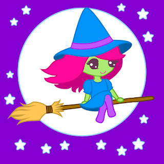 chibi witch- with a printable gift box