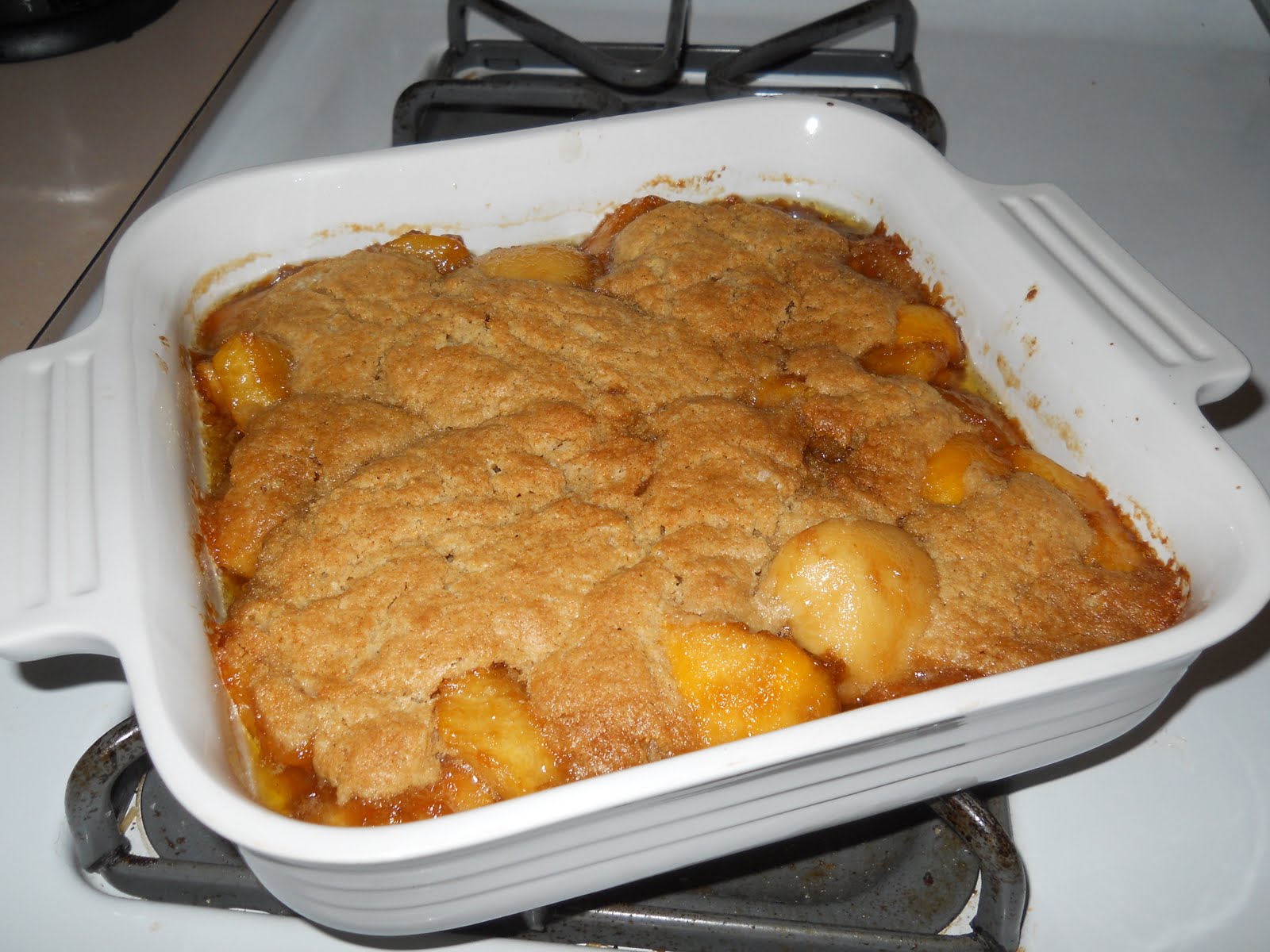 Erin's Adventures Peach and Nectarine Cobbler Gluten Free