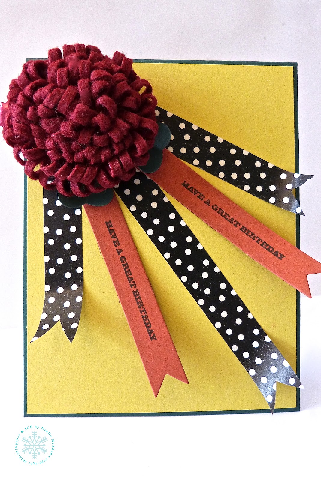 paper & ICE Birthday Banner Card using Felt and Washi Tape (TCPTUES and Tuesday Trigger)