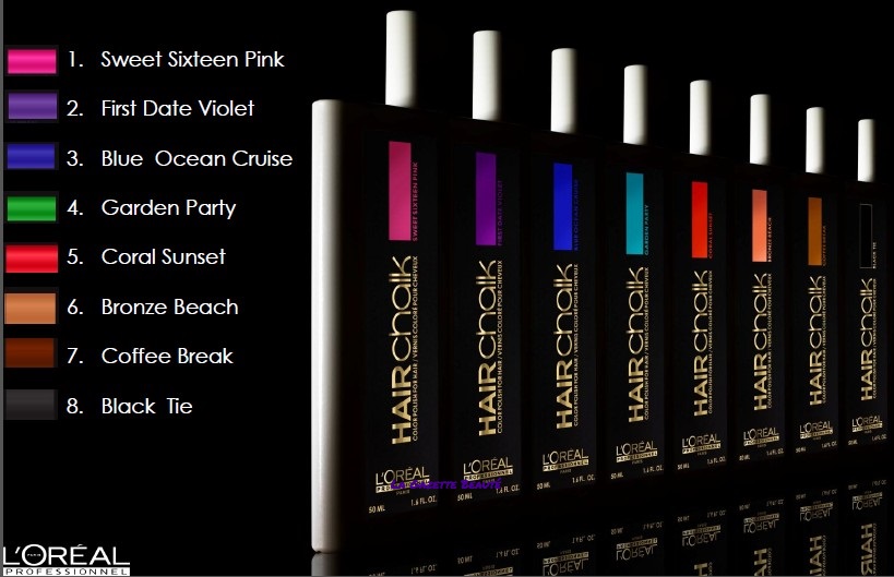 Beauty Unearthly L'Oreal Professionnel Hair Chalk swatches/ Лореаль