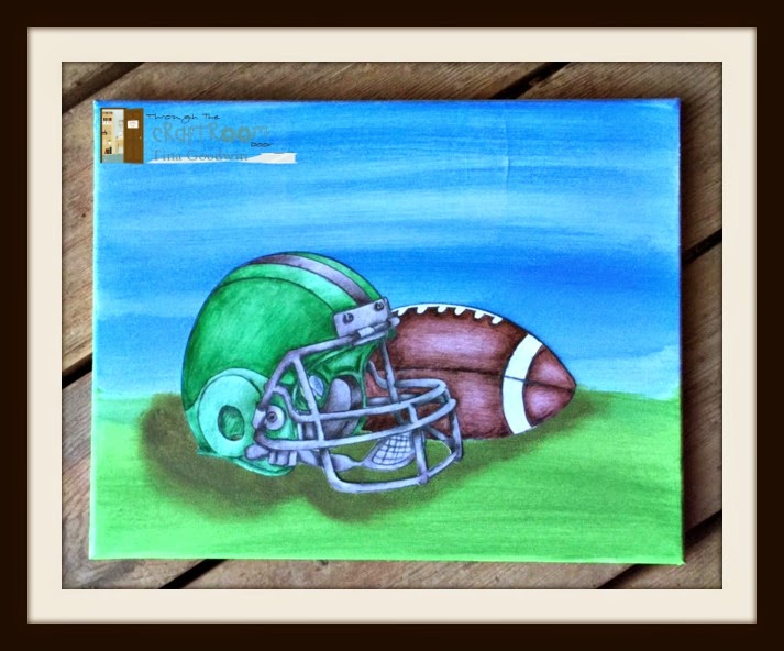 Toadally Love To Craft Football Canvas