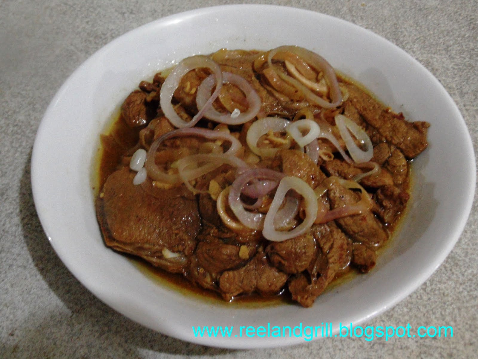 Reel and Grill Pork Bistek Tagalog (Pork Steak Filipino Style)