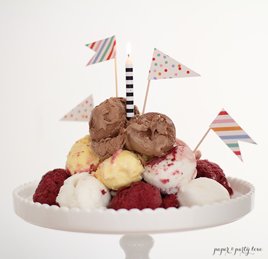 Paper and Party Love Sweet Mondays Ice Cream Scoop Cake
