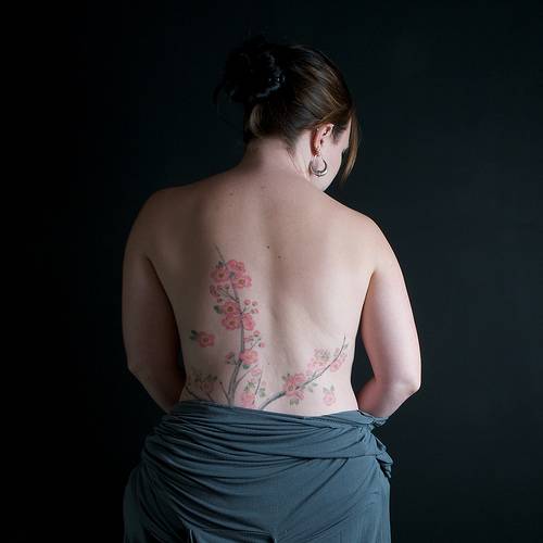 Lotus Blossom Japanese Lower Back Tattoo Concept Design