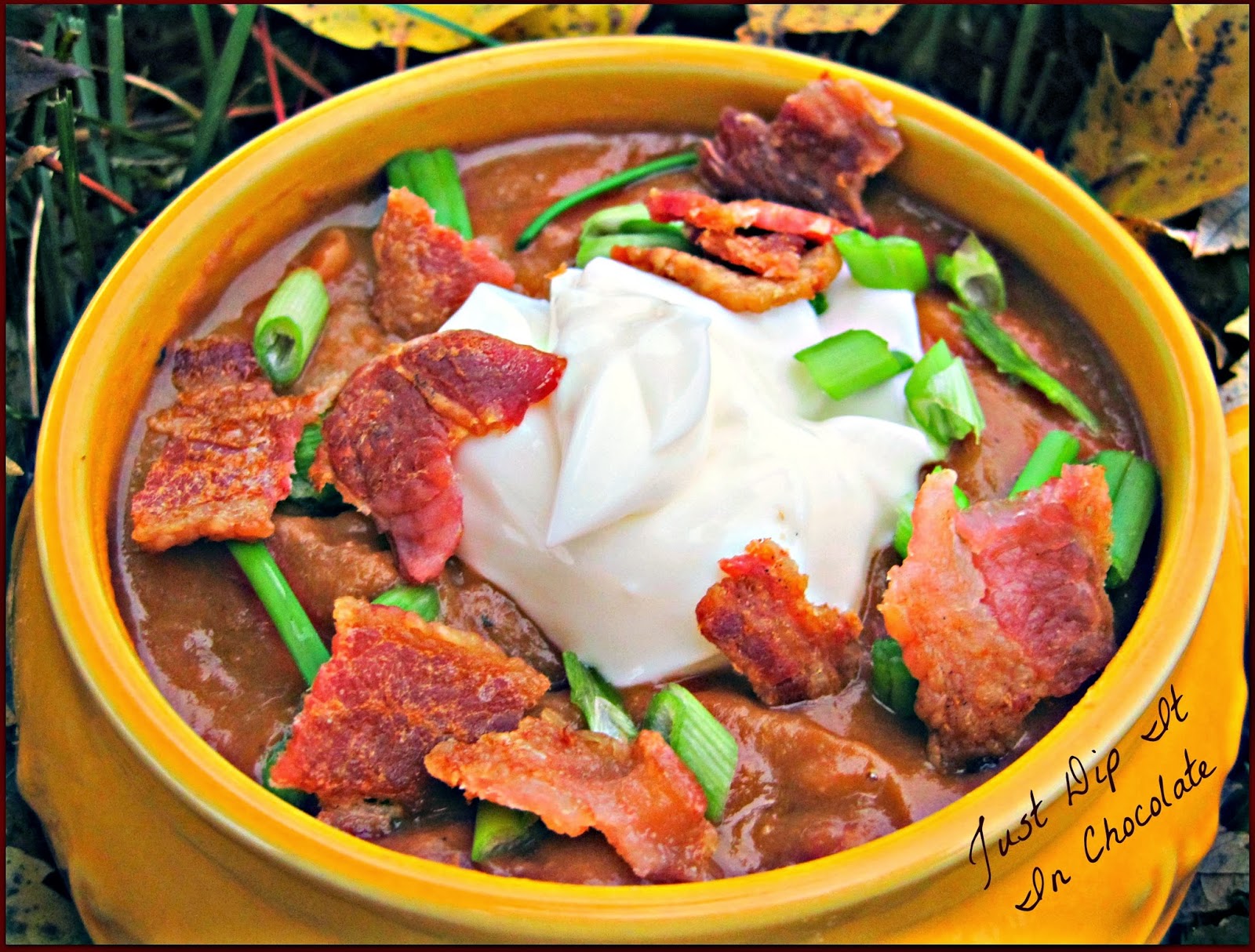Just Dip It In Chocolate Bean and Chorizo Crock Pot Soup Recipe