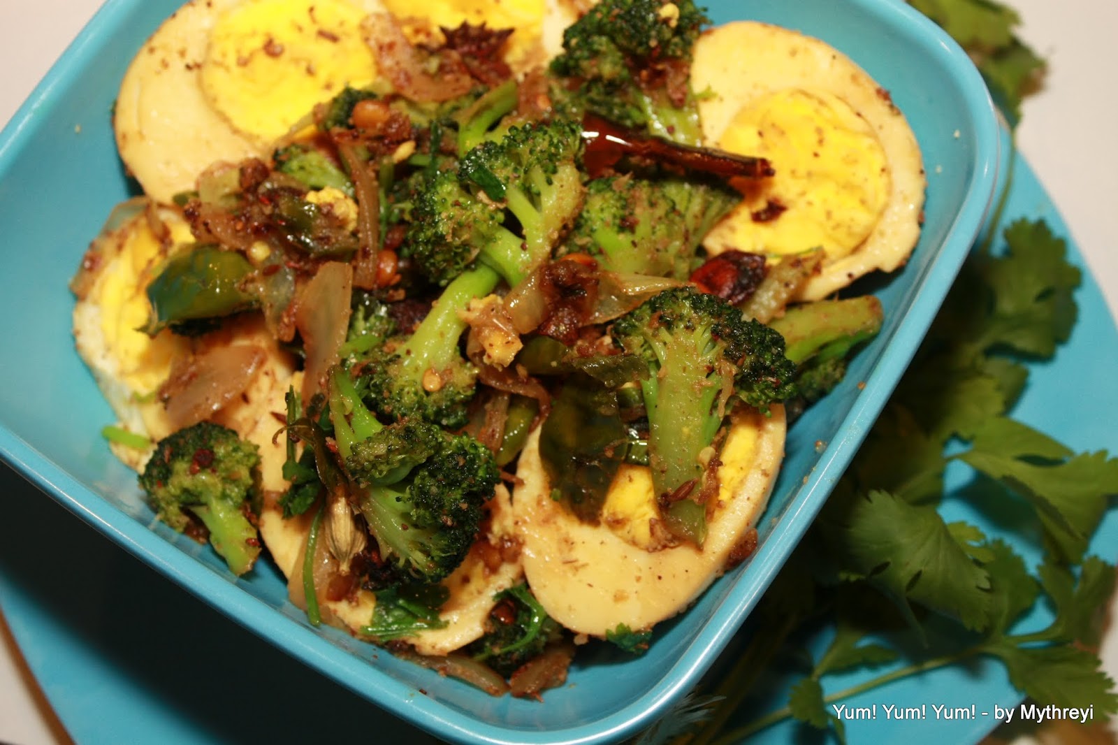 Yum! Yum! Yum! Broccoli and Boiled Egg Stir Fry