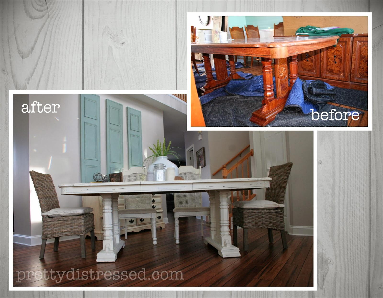 Pretty Distressed Eleanor S Table Before After Chalk Paint