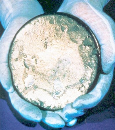 A
"button" of uranium.