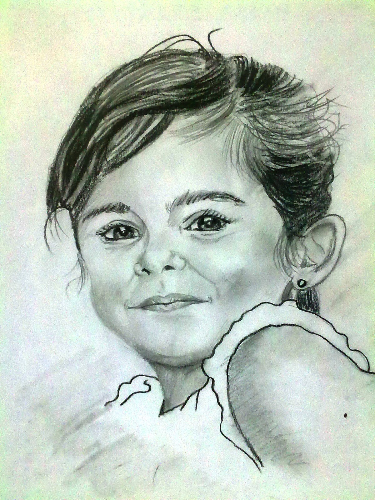 Retrato de niña 1. Carboncillo sobre cartulina. 46 x 32 cms. Pintor Juan Mariscal. Retrato de niña 1. Carboncillo sobre cartulina. 46 x 32 cms. Pintor Juan Mariscal.