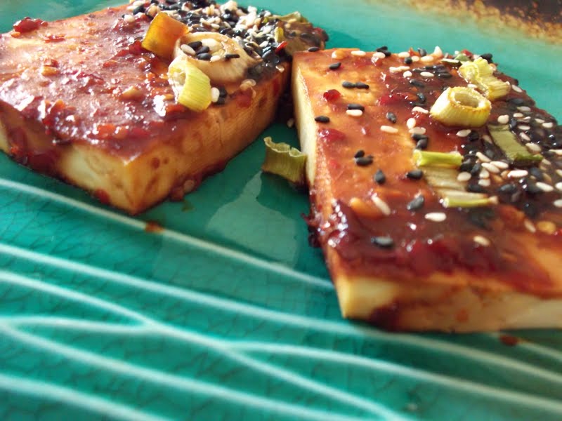 Just Another [Vegan] Health Freak Spicy Baked Tofu Squares with Sesame