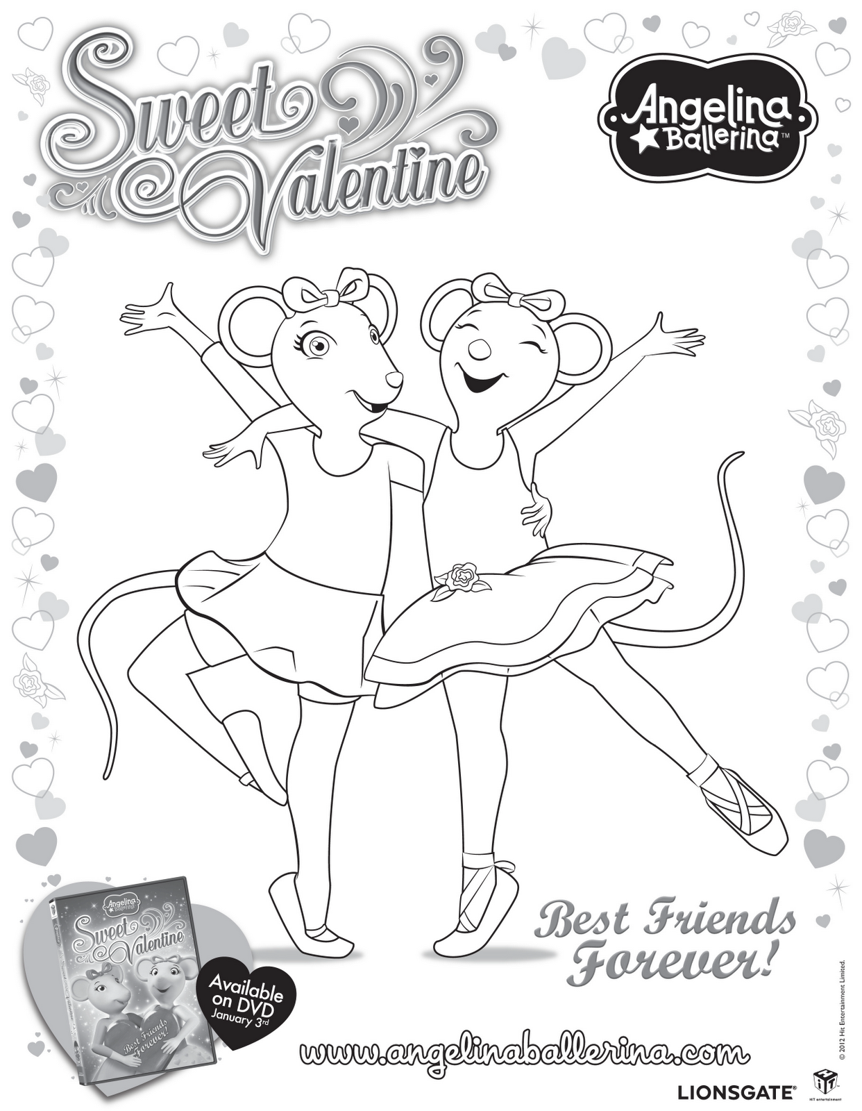 Desenho de uma linda bailarina para colorir Hello Kids - imagens para colorir bailarinas
