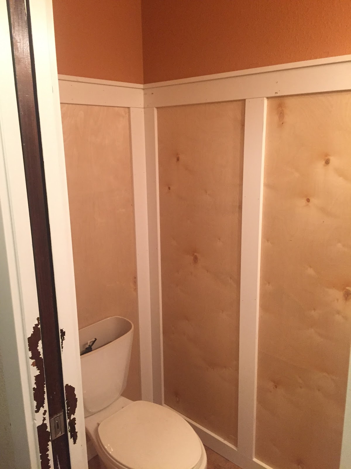 Powder Room Makeover Adding Wainscoting One Room Challenge Averie