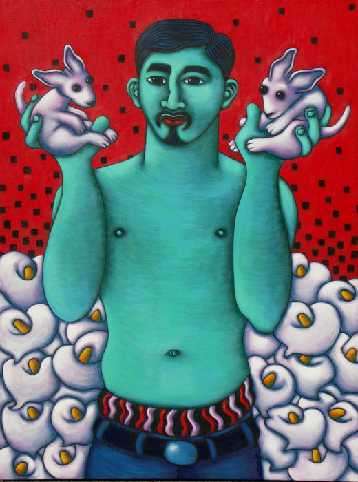 I suppose if I was on a deserted island or locked up in a jail cell somewhere, this is the kind of thing I would paint. With no photos or visual reference of any kind, this is the sort of image that seems to pop out of my mind and onto the canvas.