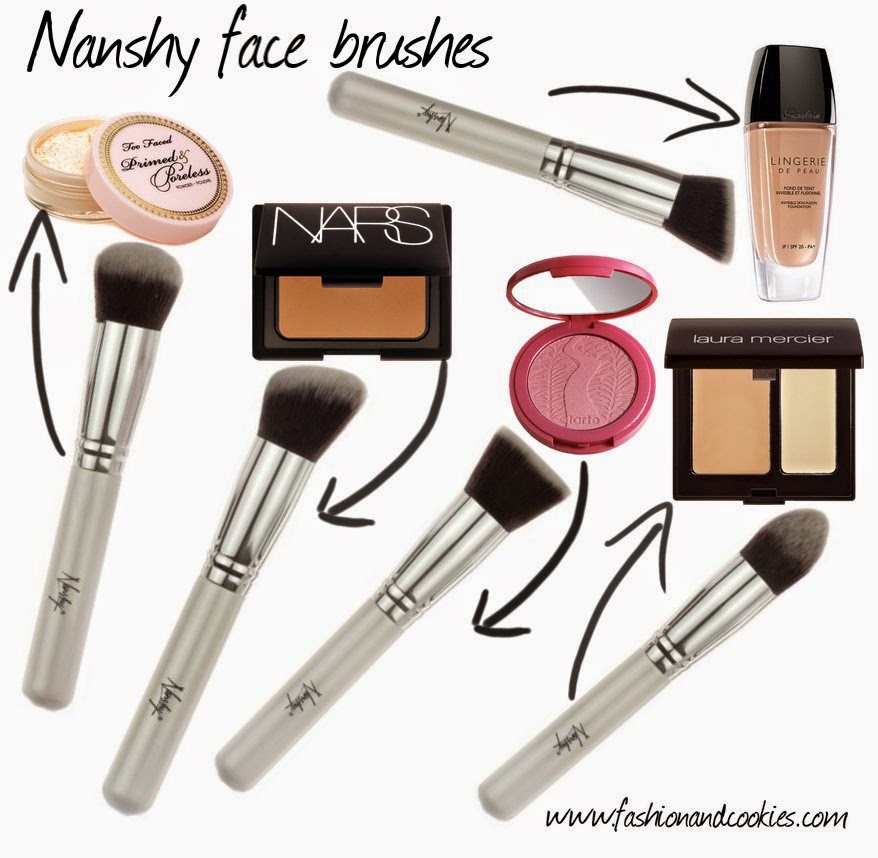 Nanshy foundation brushes review on Fashion and Cookies, fashion blogger