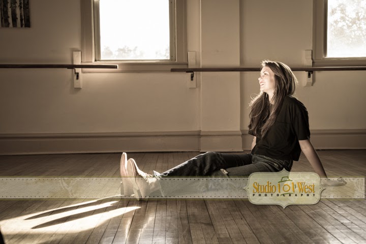 Senior Portrait - Studio 101 West Photography Senior Portrait in Vintage Dance Studio - Atascadero Senior Photographer - Studio 101 West Photography