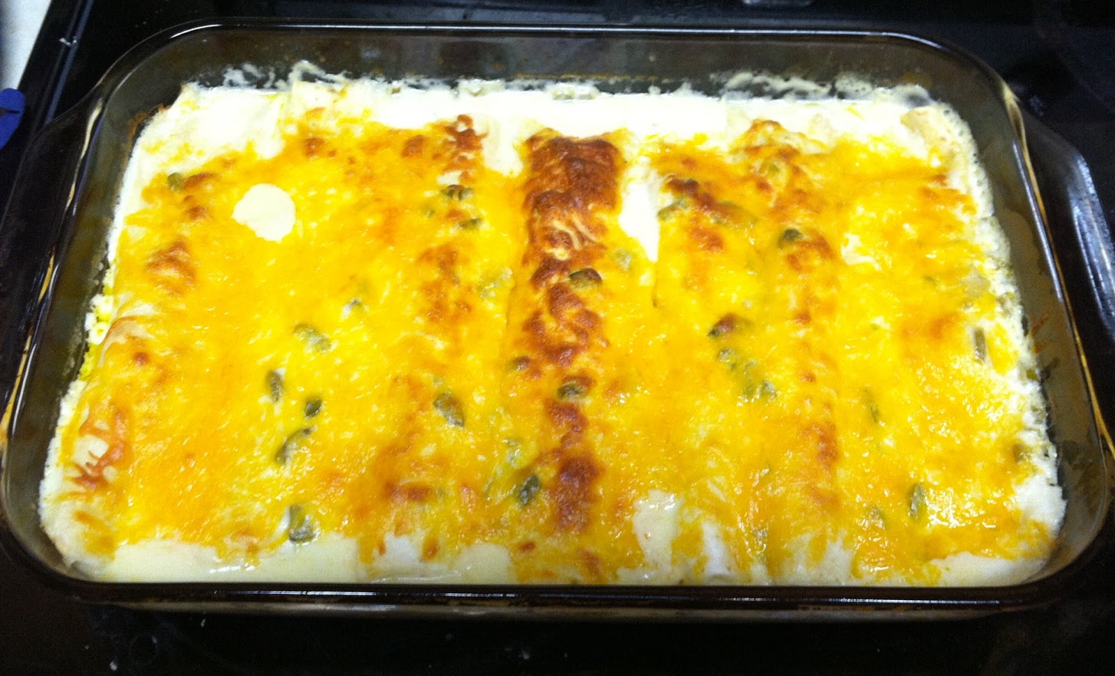 Once upon a crockpot Green Chile Sour Cream Enchiladas