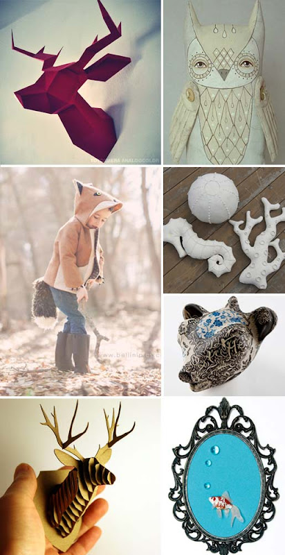 faux handmade animal items for home decor decorations