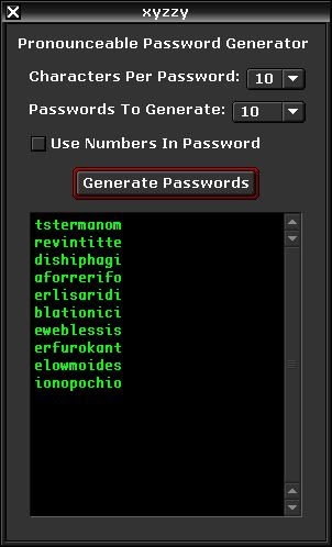 Flexi 10 Password Generator