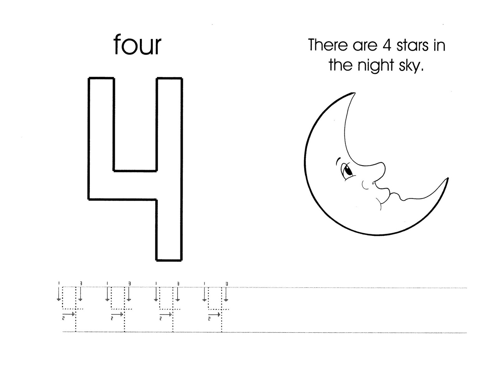 Number+4+Tracing+Page Number 4 Tracing Page http://www.preschoolplaybook.com/2012/01 ...