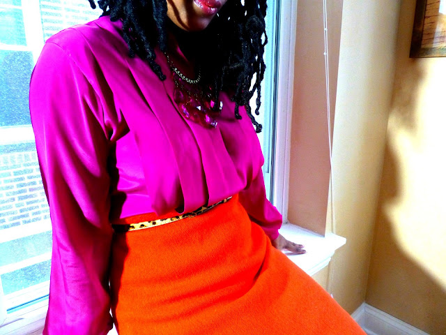 Pink and orange outfit