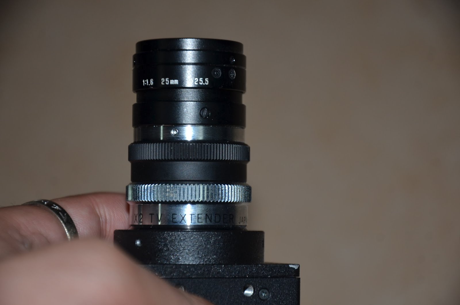 ebay id fluke.l store blog pulnix tm7cn Camera with tamron lens x 2 tv extender