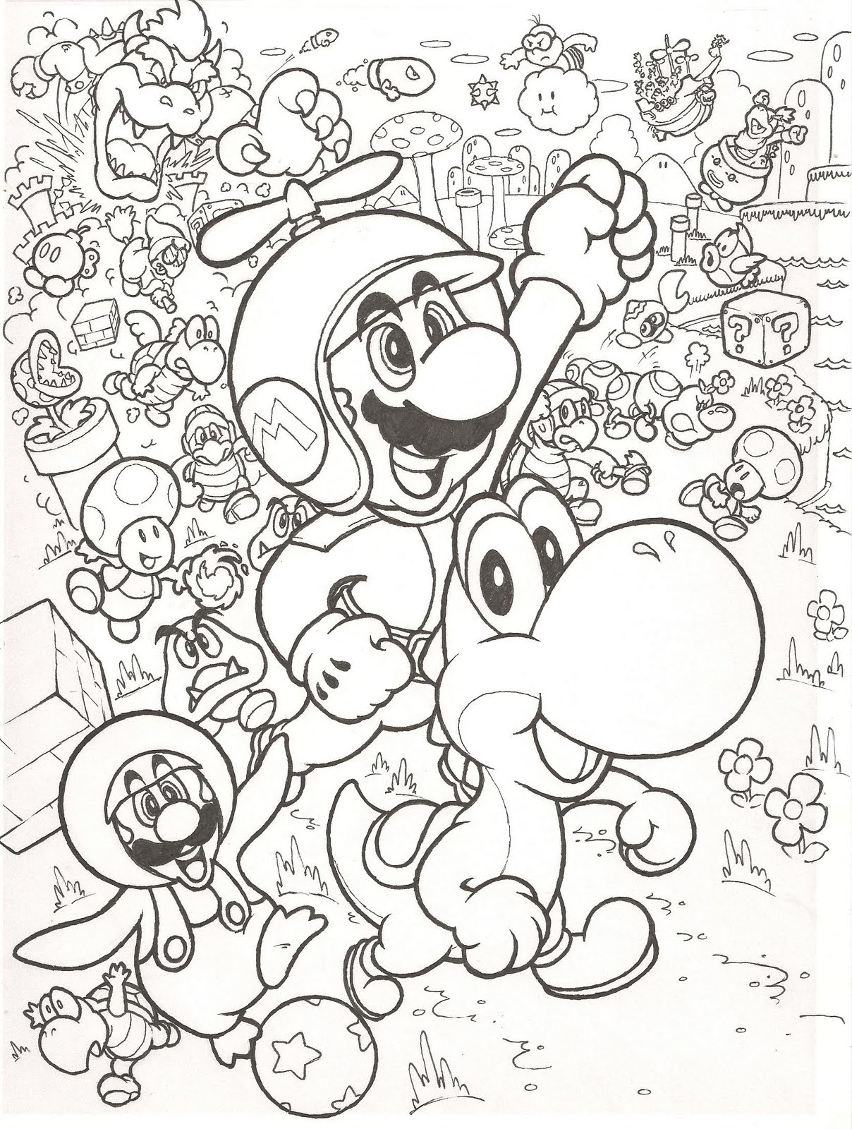 desenhos do super mário para colorir desenhos para colorir