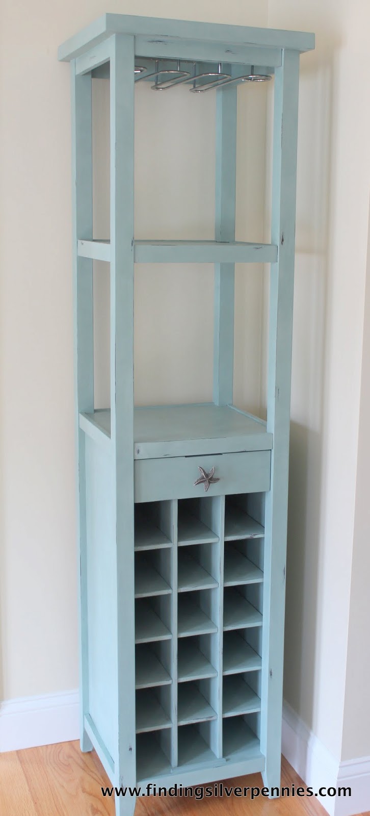 A Beachy Wine Rack Finding Silver Pennies