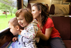 Family travel by train in Vietnam