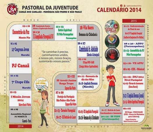 CALENDÁRIO DE ATIVIDADES 2014