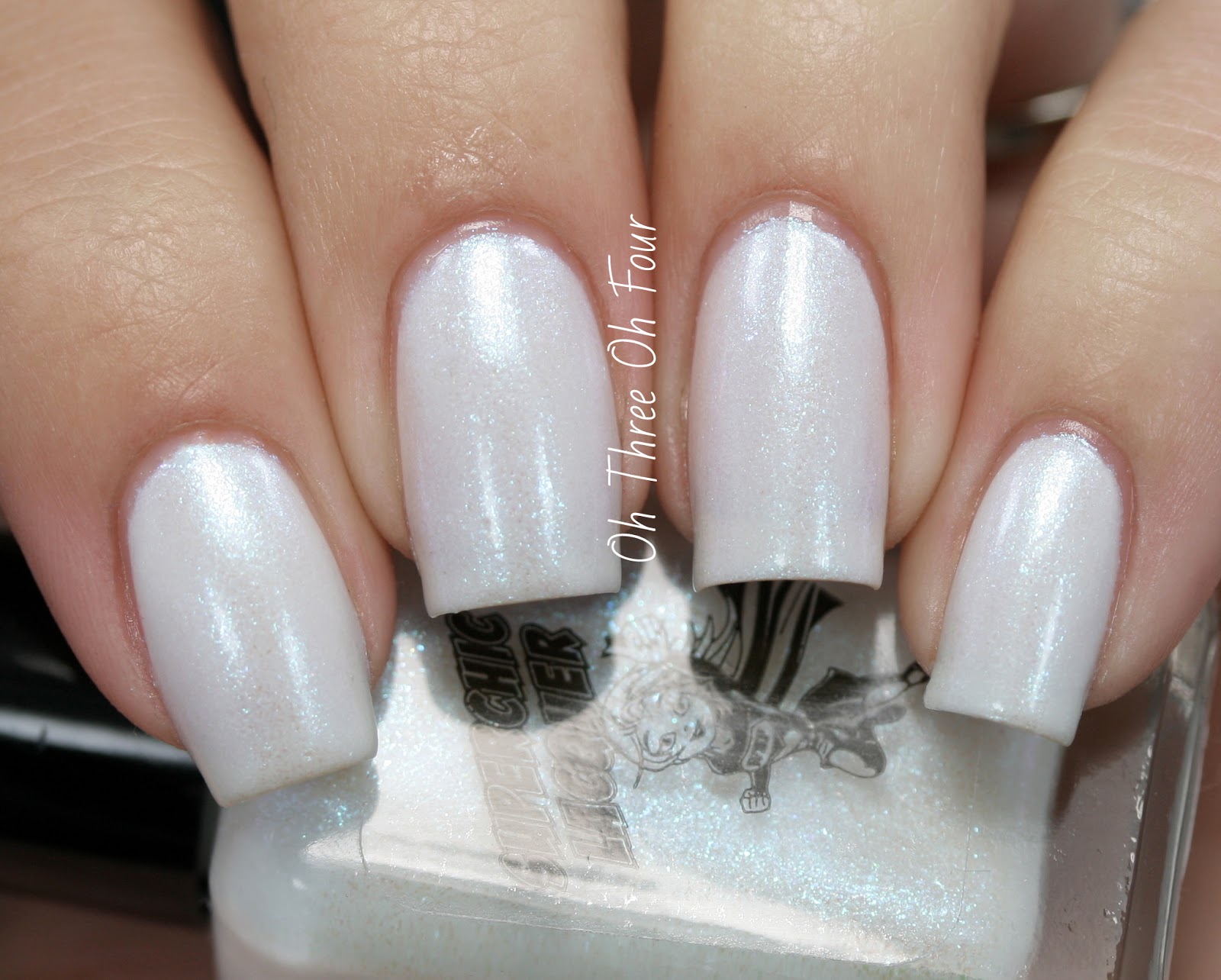 SuperChic Lacquer White Water Rush Swatch