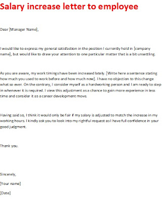sample of salary letter