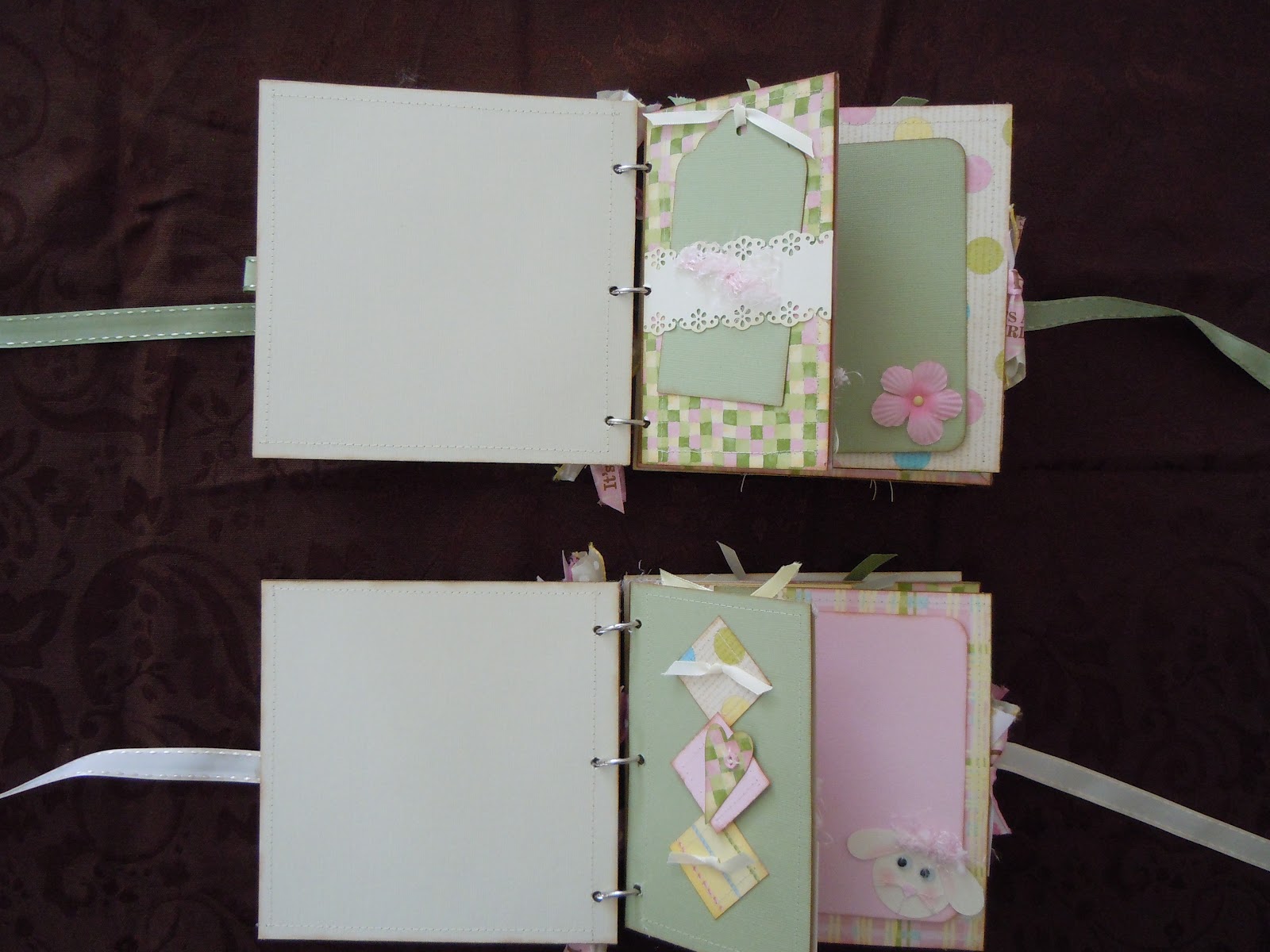 Beckys bits n pieces Twin Baby Girl Mini Albums with tutorial
