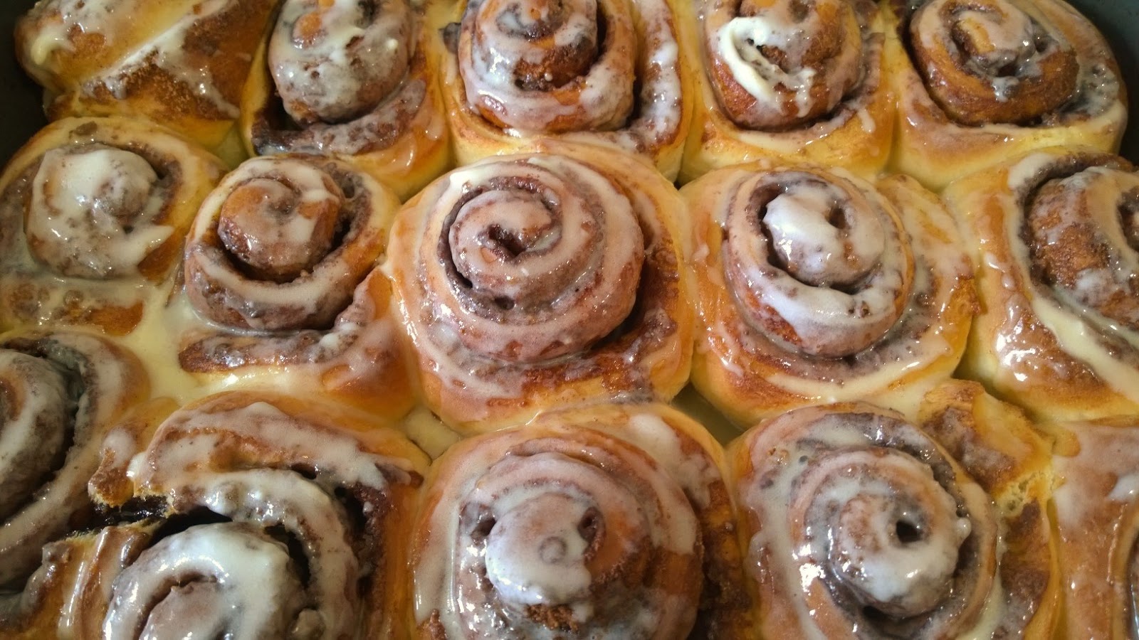 . Cinnamon rolls with a sticky glaze