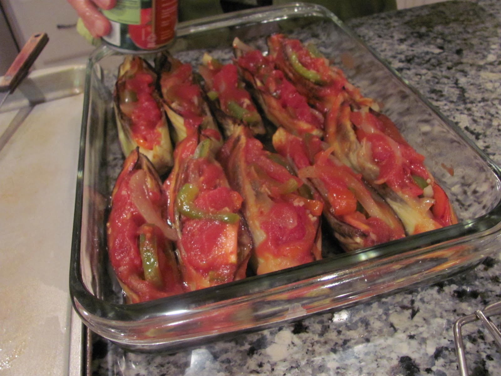 Stuffed Eggplant Spears