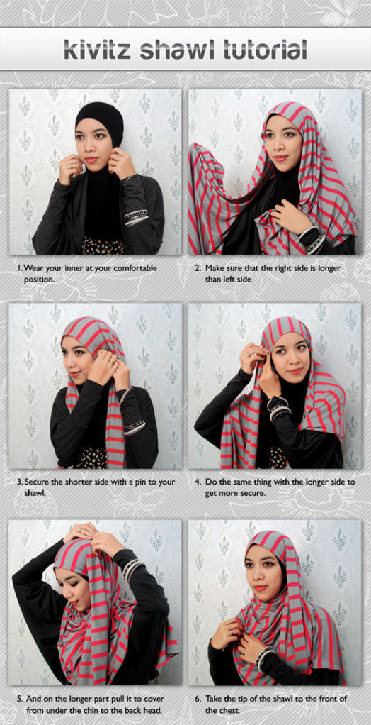 Cara Memakai Kivits Shawl